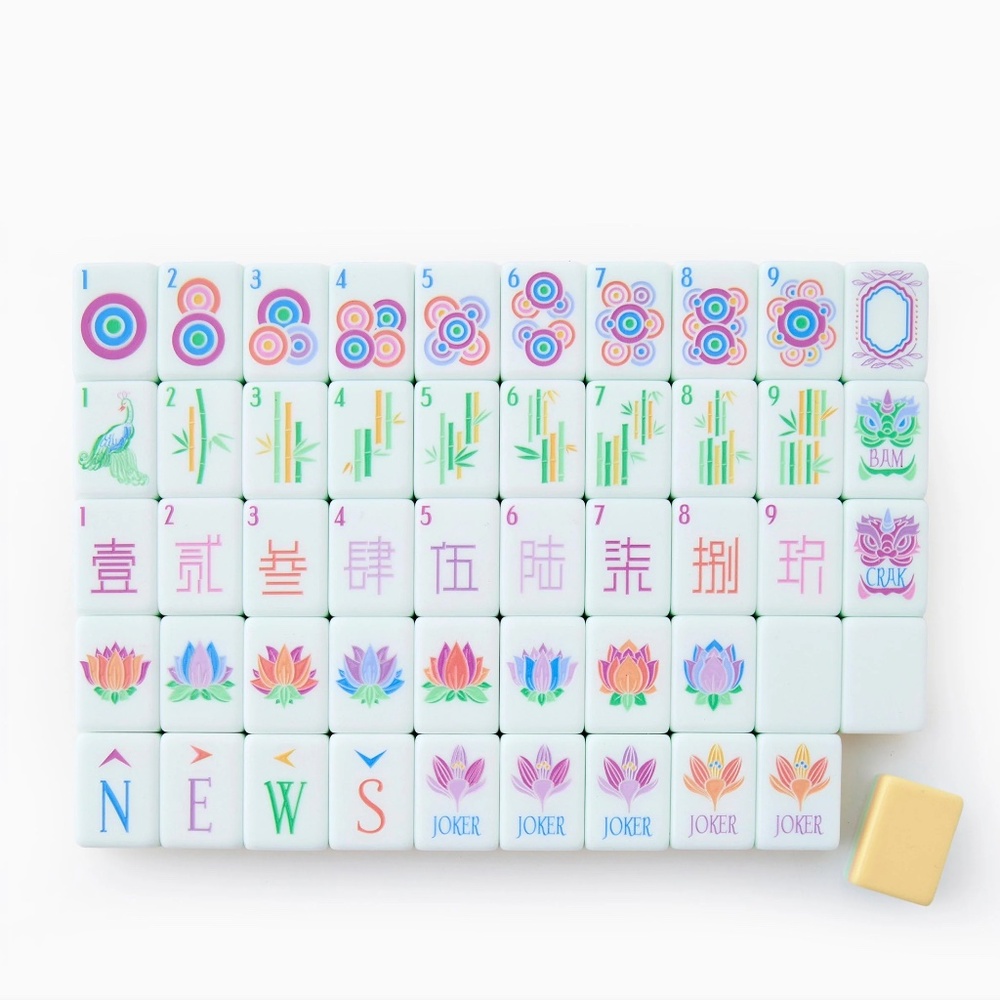 Oh My Mahjong Sorbet Mahjong Tiles with Racks